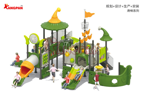室內外兒童滑梯廠家定做價格批發直銷KP-191703-海盜船滑梯系列