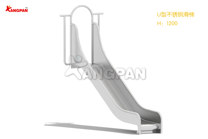 戶外無動力U型不銹鋼滑梯定做廠家價格批發KP-19009