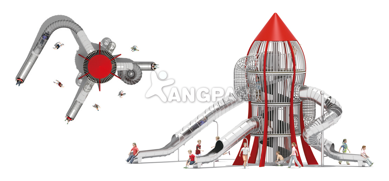 非标户外儿童无动力游乐设备设施定做厂家价格批发kp19101大火箭